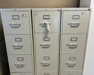 3 -4 DRAWER FILE CABINETS.