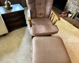 A sweet rocker with ottoman! Great for Sunday afternoon naps! Wait...WHAT? 🤫