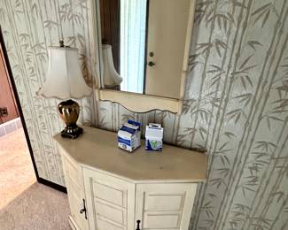 TWO PIECE entrance way set! White washed! 