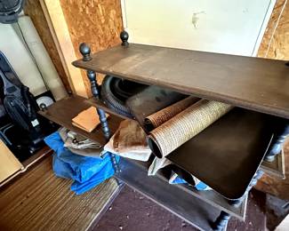 Nice wooden shelving unit! 