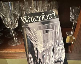 Cleaned out and rearranged the small China cabinet in the kitchen! Lovely items began to appear! Signed Waterford Crystal Stemware and lovely English Tea Cups and Saucers! AND more! 