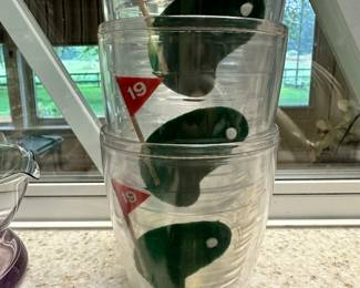 Set of three EXCELLENT golf tumblers! (Made like Tervis!) 