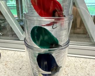 Set of three EXCELLENT fishing fly tumblers! (Made like Tervis!) 