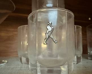 Johnnie Walker Glasses with raised applied logo!
