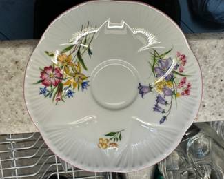 Single Shelly China "Wild Flowers" #13668 Teacup Saucer!