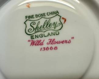 Single Shelly China "Wild Flowers" #13668 Teacup Saucer!