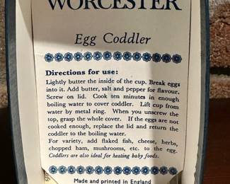 MINT IN ORIGINAL BOX! Royal Worcester Egg Coddler! Made in England!