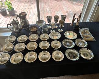 Silver Plated Equestrian Trophies! Bowls, Cups, and Tulip Cups! 