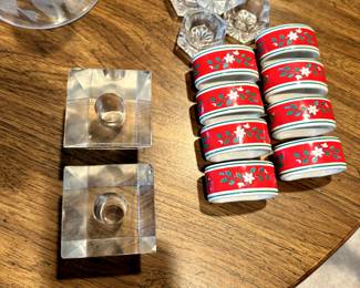 Candle Sticks, Indvidual Salts and Napkin holders! 