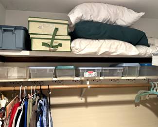 A CLOSET full of lovely clothes! Linens!