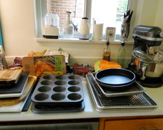 Mixer, timers, choppers, and bakers, and cupcake pans too