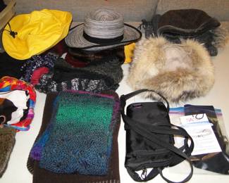 So we got some hats, we got some scarves, we have some nice bags too