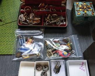 Lots and lots of fun costume jewelry, and men's cuff links too