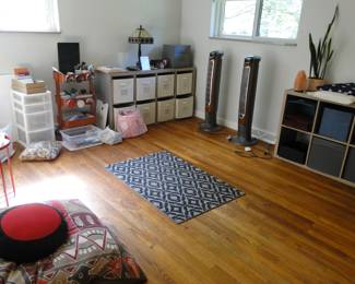 Storage, plants, lighting, and rugs, all this must go....it's a must!!!