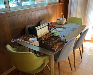 Nice table and chair set, with some great costume jewelry too