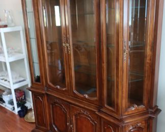 china  cabinet- part  of  dining  room  set