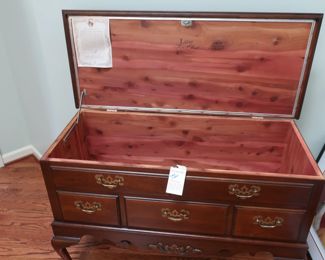 view of  cedar  chest  on  the  inside.