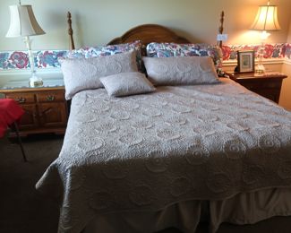 View  of  king  bed and  headboard of  Thomasville  set