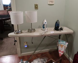 iron       ironing  board       lamps