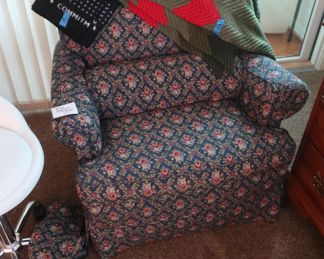 blue  pattern  chair