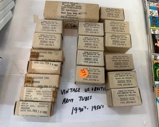 VINTAGE US & BRITISH ARMY TUBES