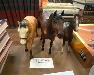 THREE VINTAGE BREYER HORSES