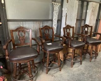 FOUR BAR STOOLS