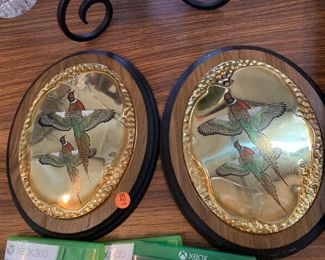  (2) QUAIL WALL PLAQUES