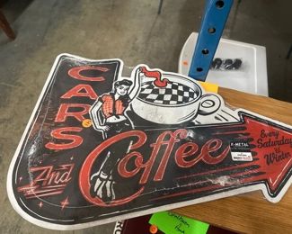 CARS AND COFFEE SIGN