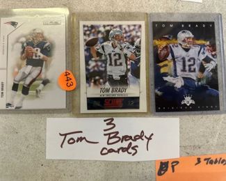 THREE TOM BRADY FOOTBALL CARDS