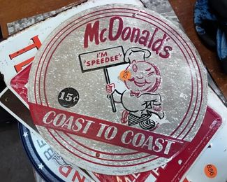 MCDONALD'S METAL SIGN'