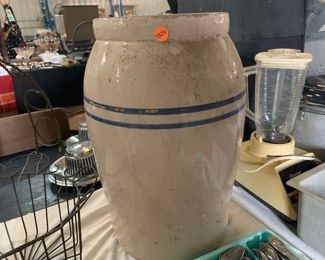 LARGE STONEWARE CROCK