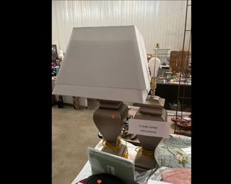 TWO HEAVY LAMPS