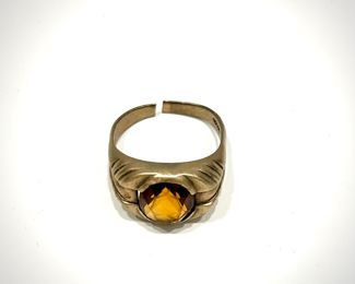 Large selection of jewelry, including gold ring with center stone 