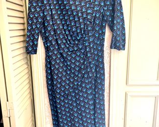 Vintage clothing, including 1980s boatneck dress with side ruching
