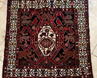 Pair of SHIRVAN Soumak wall carpet 40" x 37"