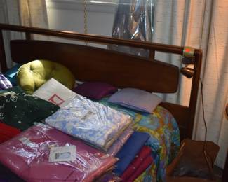 Early 1960s Mid-Century 5-Piece WALNUT Bedroom Set includes Bed, Dresser with large 3 Drawer Dresser with Attached Mirror (to right side of Dresser) in great condition and it is full, as is the dresser of MCM and Vintage Items.