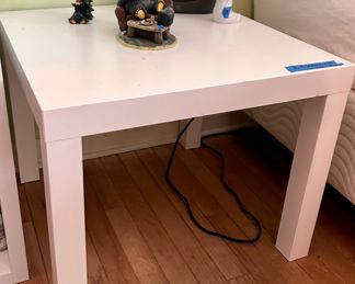 White square table 22 x 18”h $10