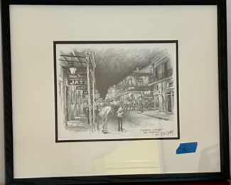 Framed, double matted & signed $15