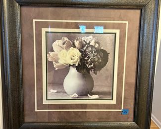 Large Framed & Matted 4x Floral $24