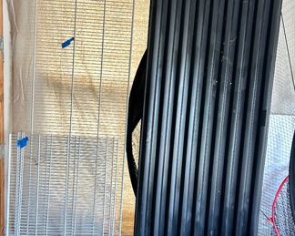 Shelving (3) 46” x 20” tight mesh $5 ea
(1) 98” x 20” $15
4 sections Composite roofing 8’ x 26.5” $20