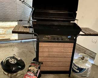 Charbroil Masterflame 9000 Series Weber Gas Grill $89
Weber black charcoal Kettle Grill $15

