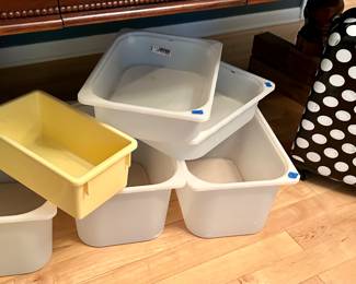 Storage containers $2ea suitcase $10