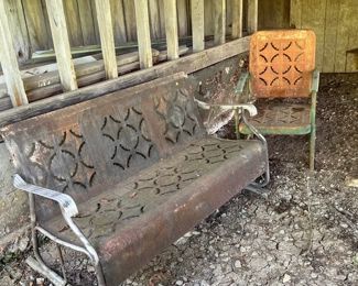 Vintage Glider and Chair