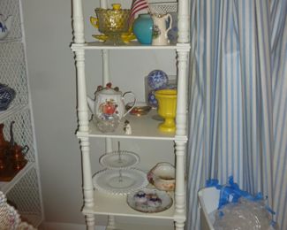 Cute white shelf & misc.