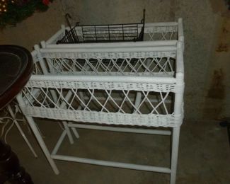 Wicker plant stands