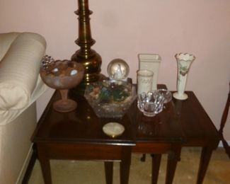 Mahogany nesting tables