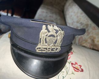 Cool Antique Patrolman Police and Fire Fighter caps and Uniform