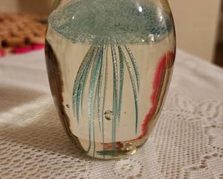 Glow in the Dark Jellyfish Art Glass