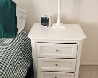 Vintage 3-Drawer Wood Nightstand